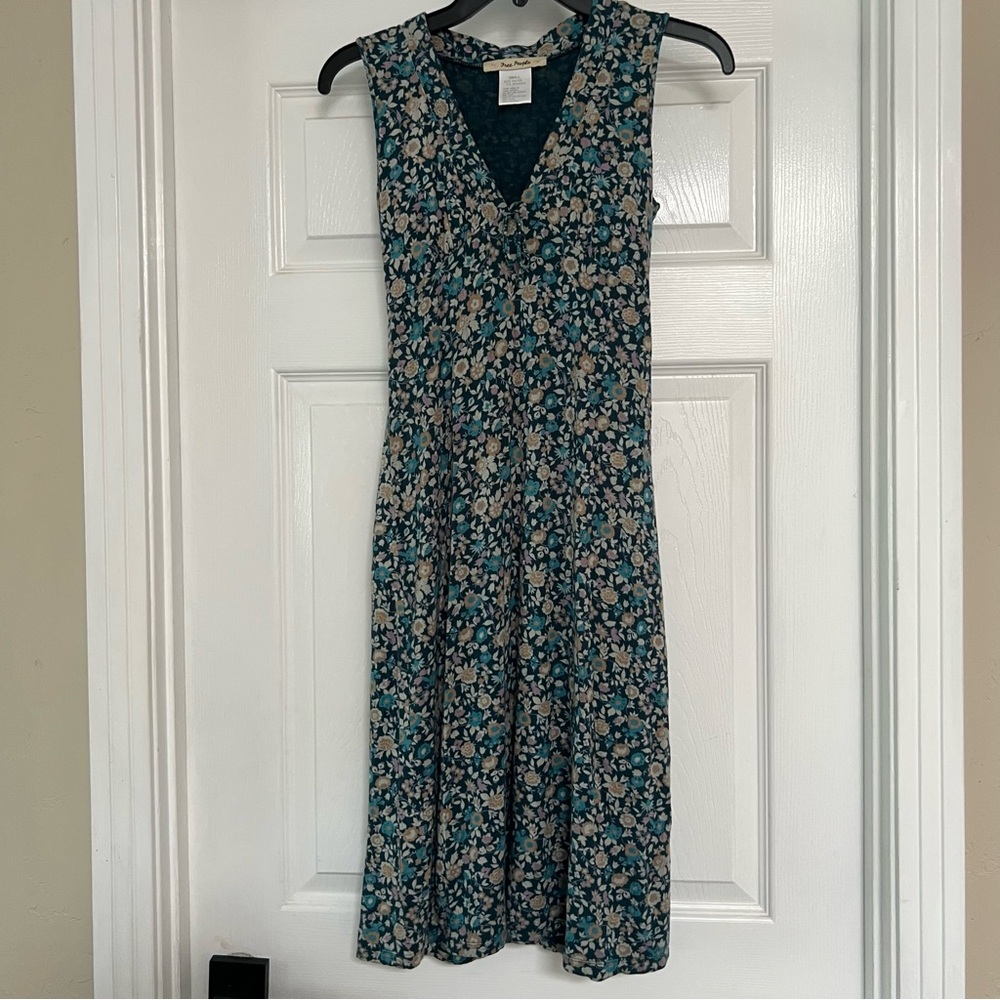 Free People • Vintage Teal Ditzy Floral Maxi Dress • Size S